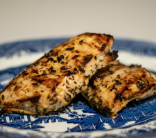 Picture of grilled Greek inspired chicken breast