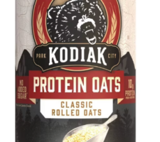 Container of Kodiak Protein oats.
